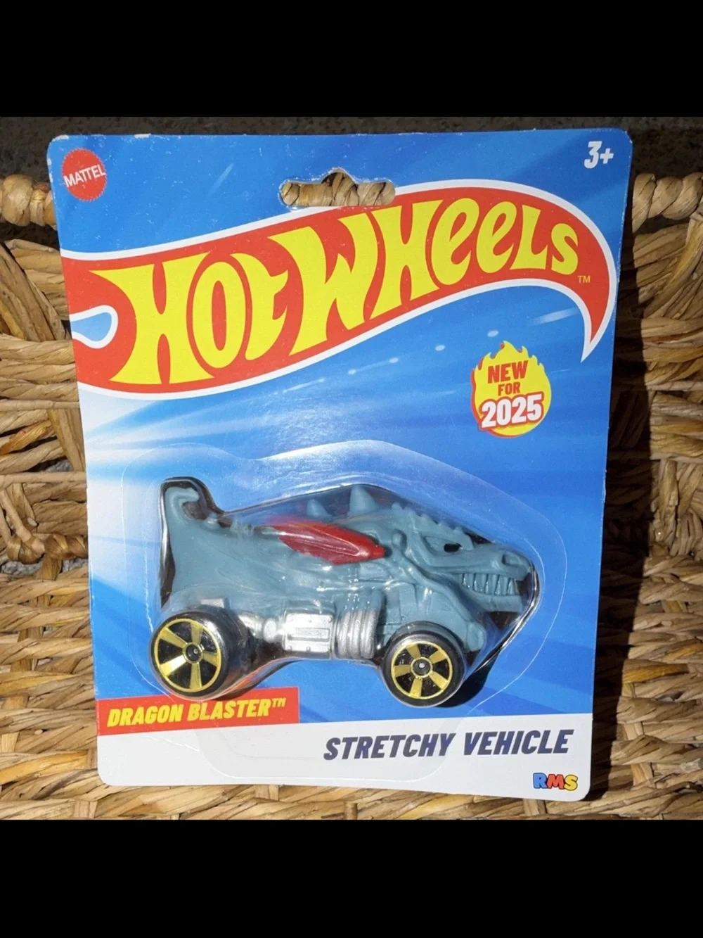 RMS Mattel Hot Wheels Stretchy Vehicle 4-Pack Spider , Crocodile, Dragon, Shark